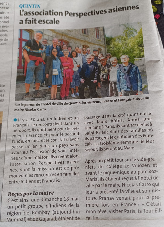 Accueil 2025 - Quitin Saint-Brieuc Article Telegramme