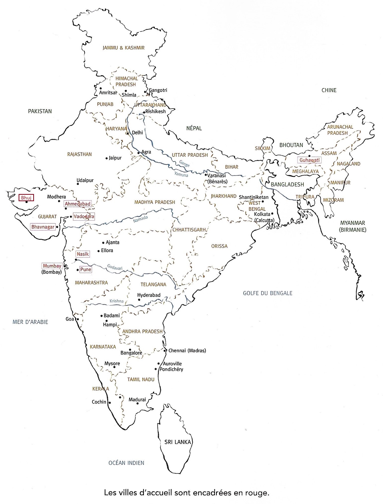 Inde villes accueils